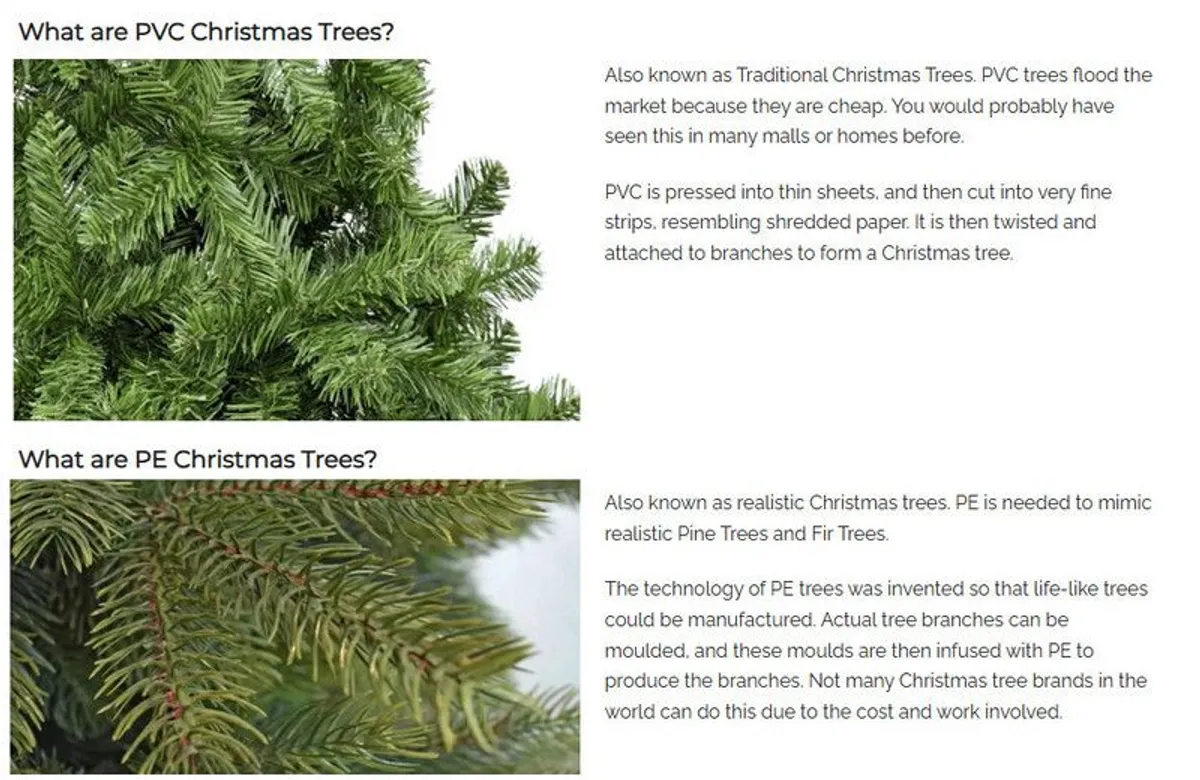 Full PE 7ft Super Realistic Artificial Christmas - Image 4