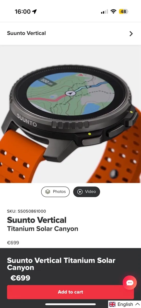 SUUTON VERTICAL TITANIUM SOLAR SMARTWATCH - Image 1