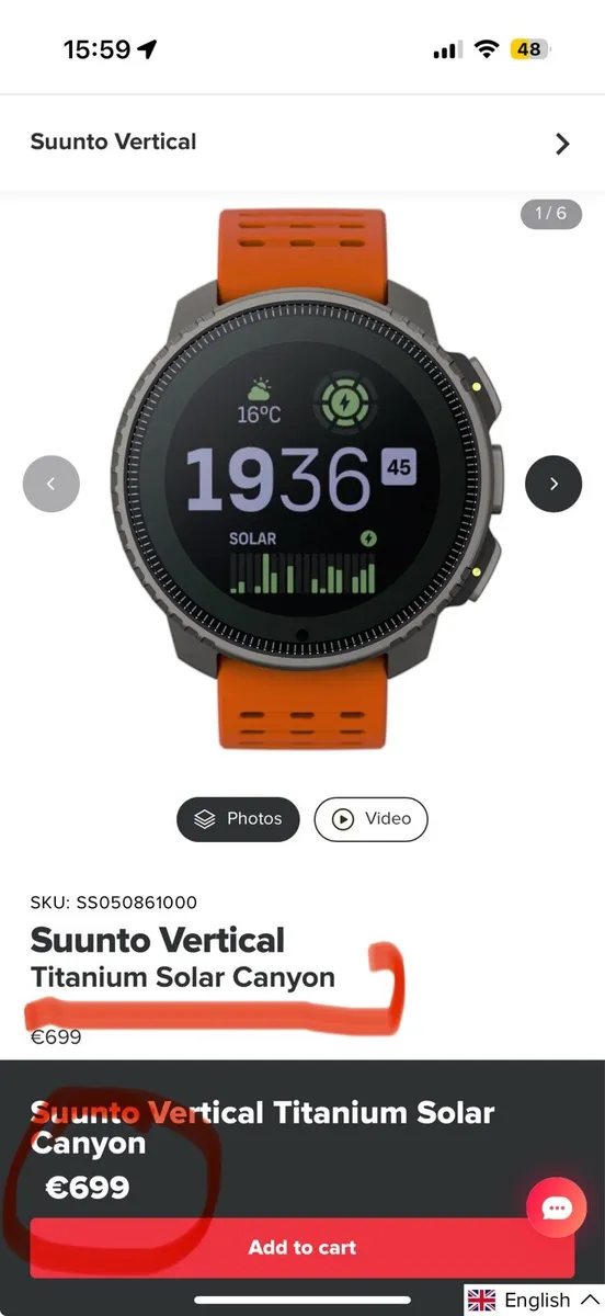 SUUTON VERTICAL TITANIUM SOLAR SMARTWATCH - Image 3