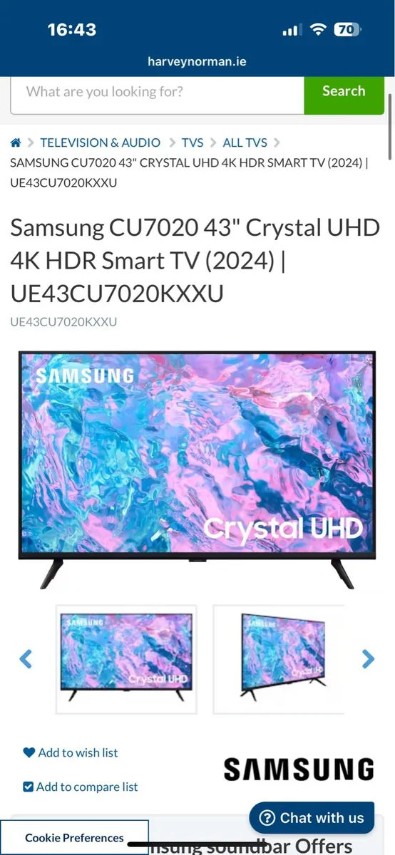 Samsung 43 inch smart TV - Image 3