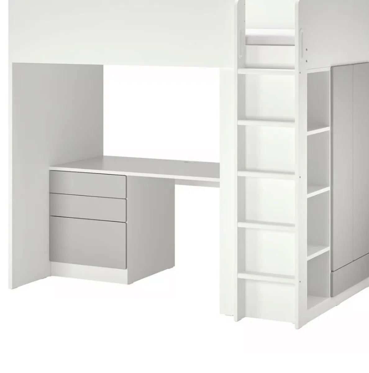 IKEA loft bed, desk and wardrobe combo - Image 1