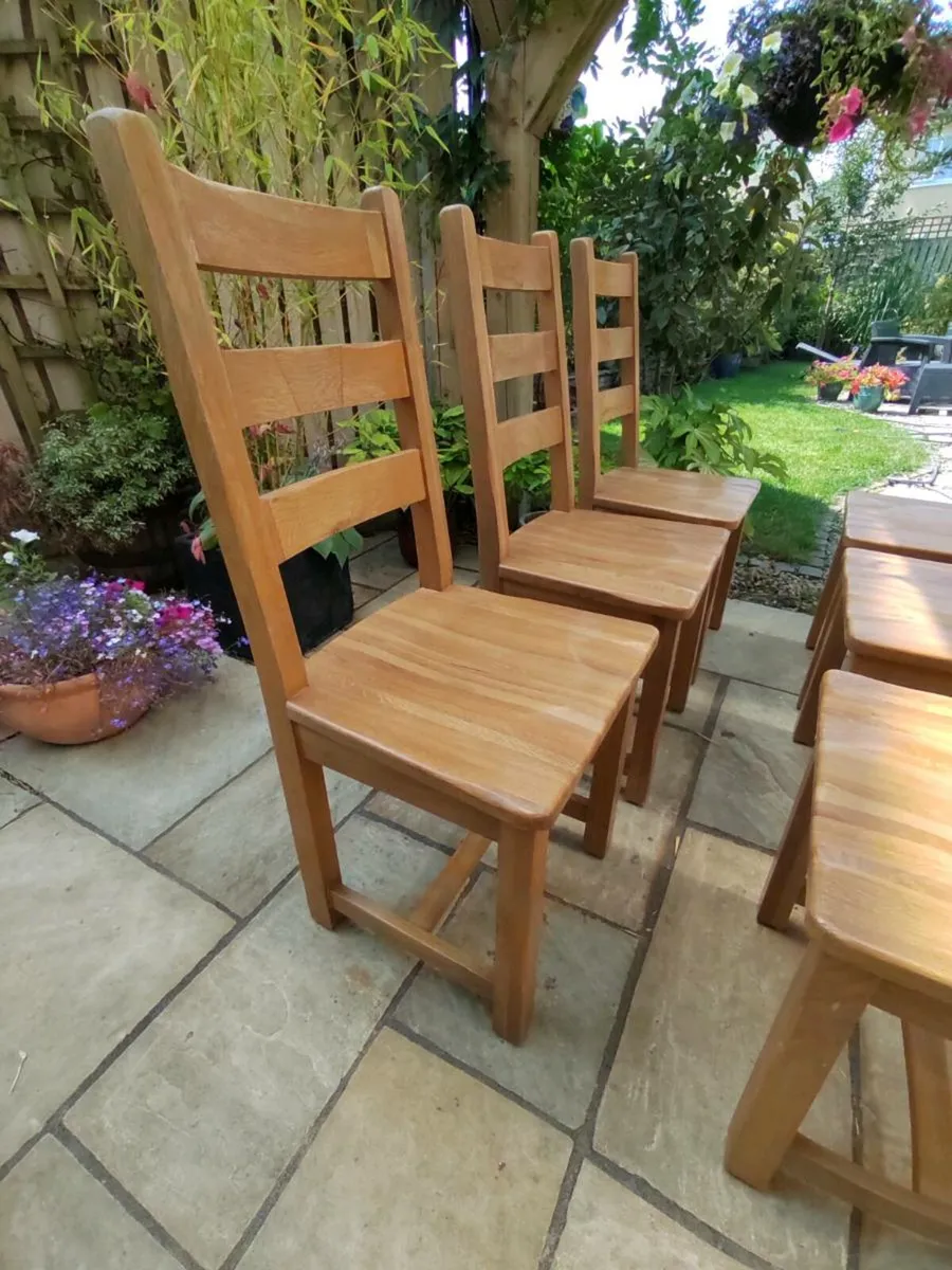 6 oak chairs - Image 3