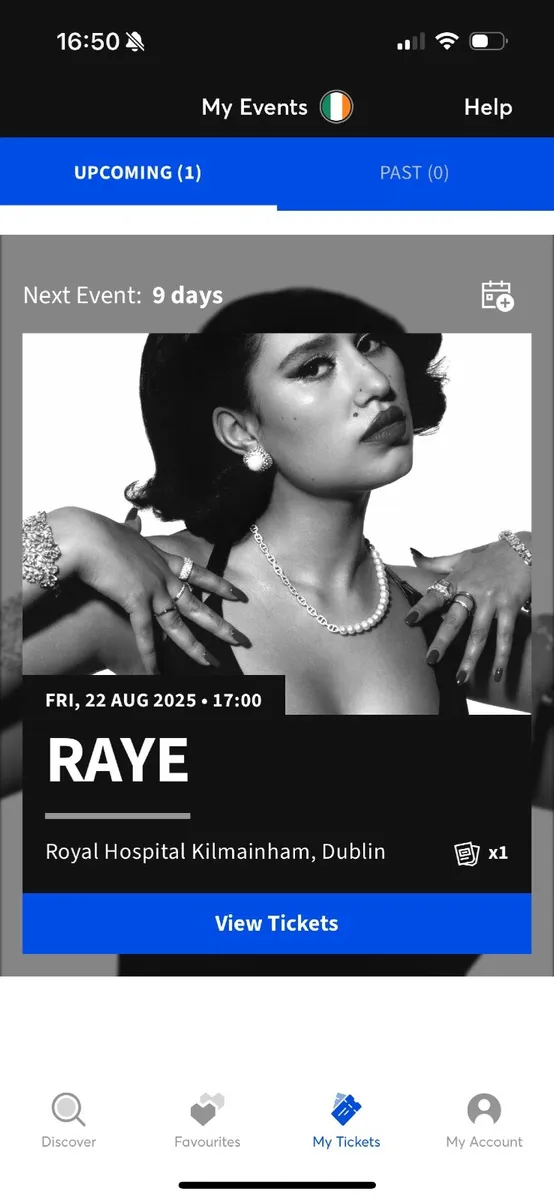 Raye Concert Ticket