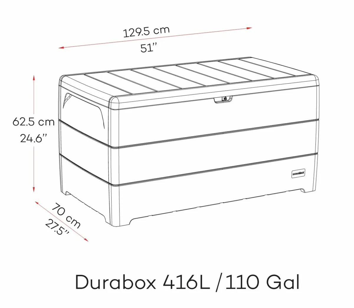 Duramax Durabox Patio Boxes  416 Litre Waterproof - Image 2