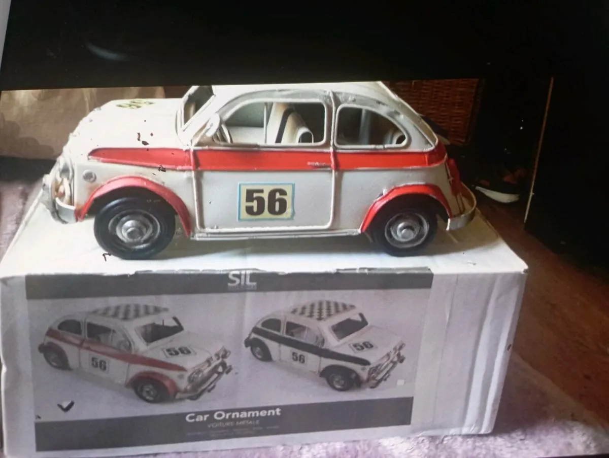 SIL ORNAMENT RECTO STEEL  RACING CAR - Image 1