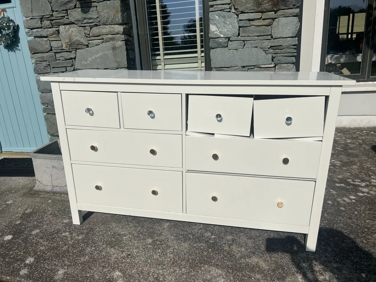 IKEA Hemnes Chest of 8 drawers in white - Image 1