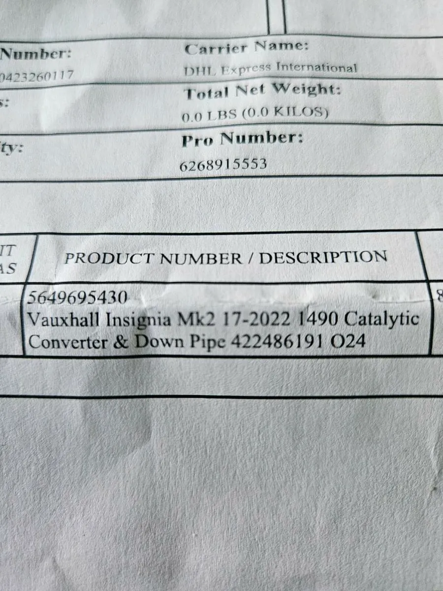 Vauxhall insignia catalytic converter and down pip - Image 3