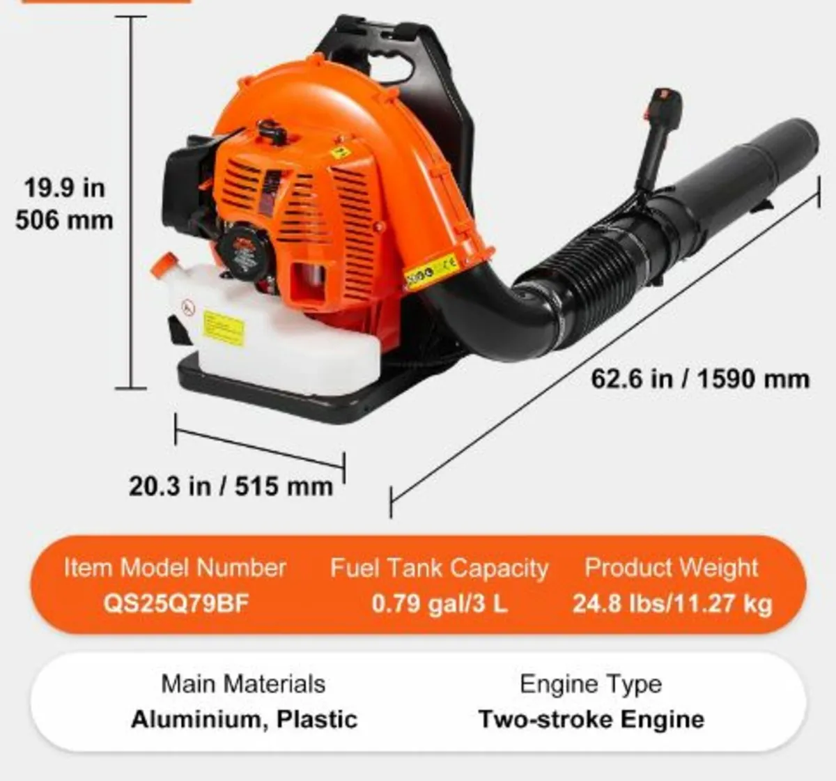 Backpack Leaf Blower 79CC 2-Cycle - Image 2