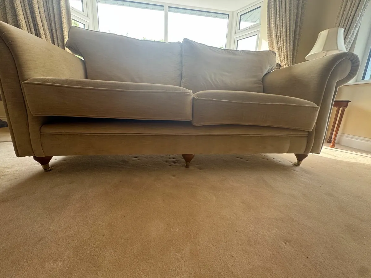 Zoffany "Albany" 2 Seater Sofa - Beige Velvet - Image 1