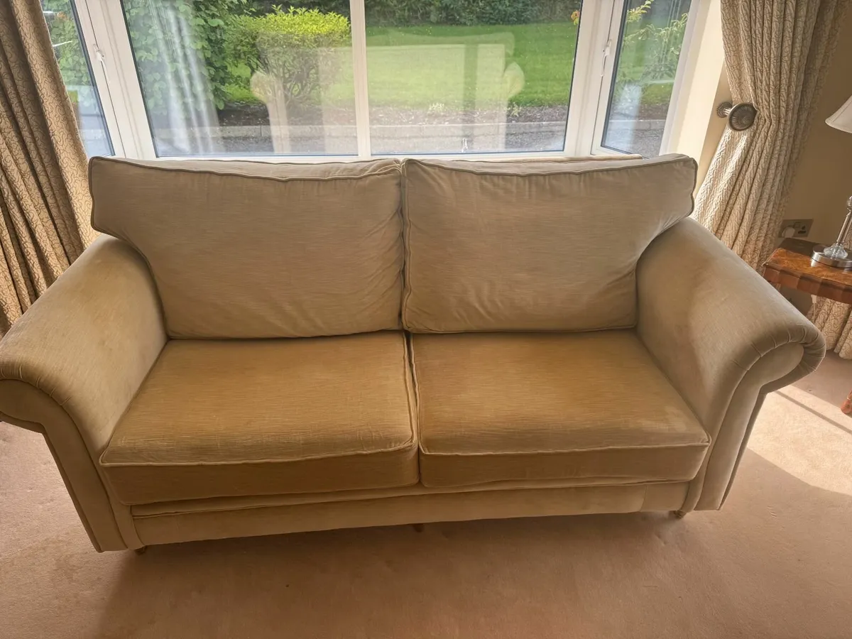 Zoffany "Albany" 2 Seater Sofa - Beige Velvet - Image 3