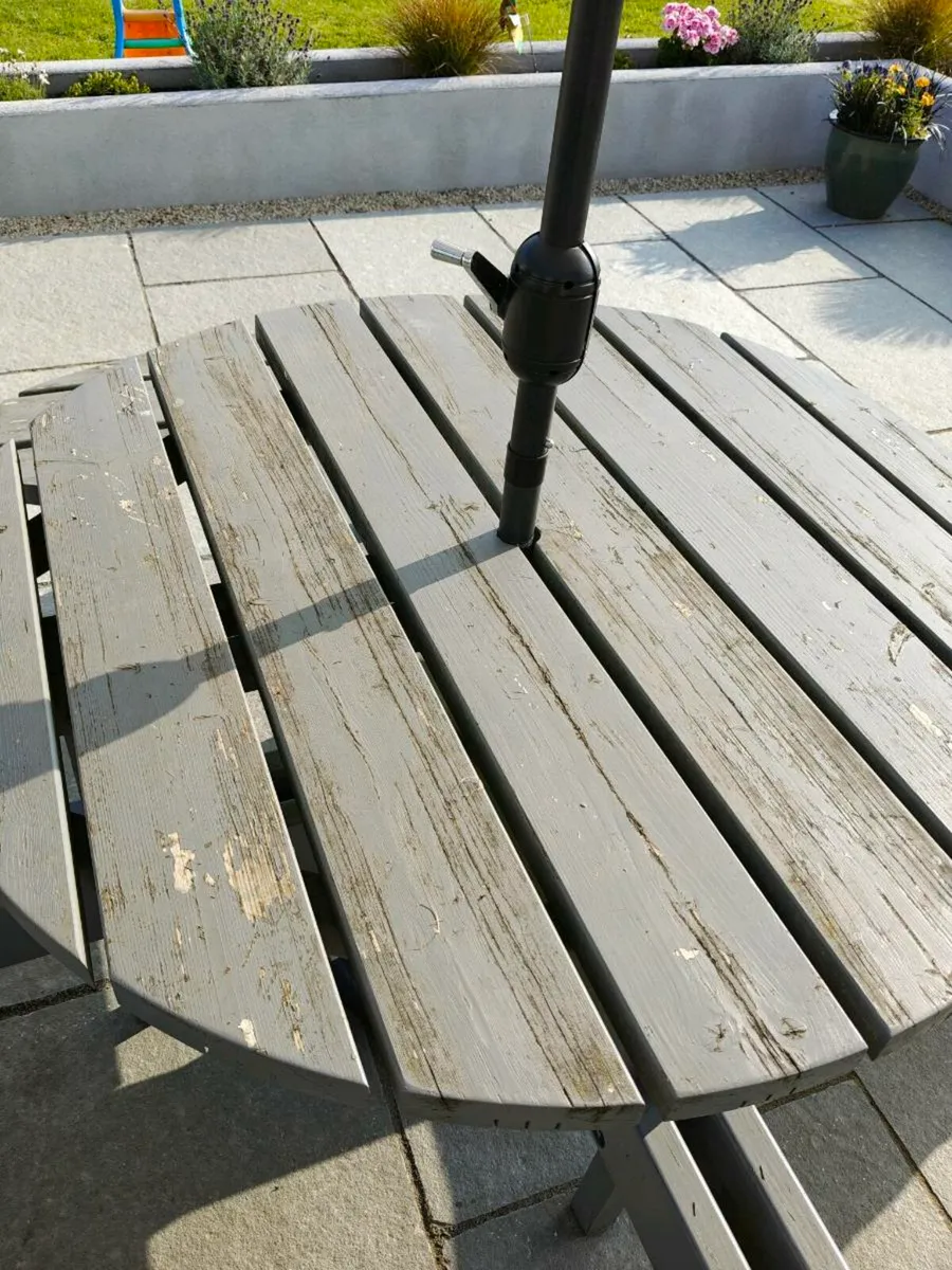 Wooden picnic bench - Image 4