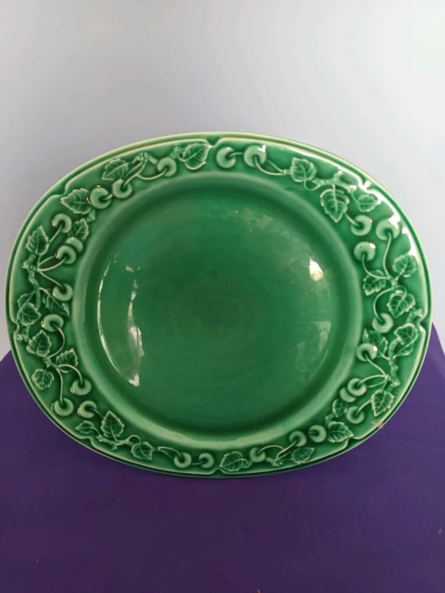 Celtic  Ceramics Green Oval Platter - Image 1
