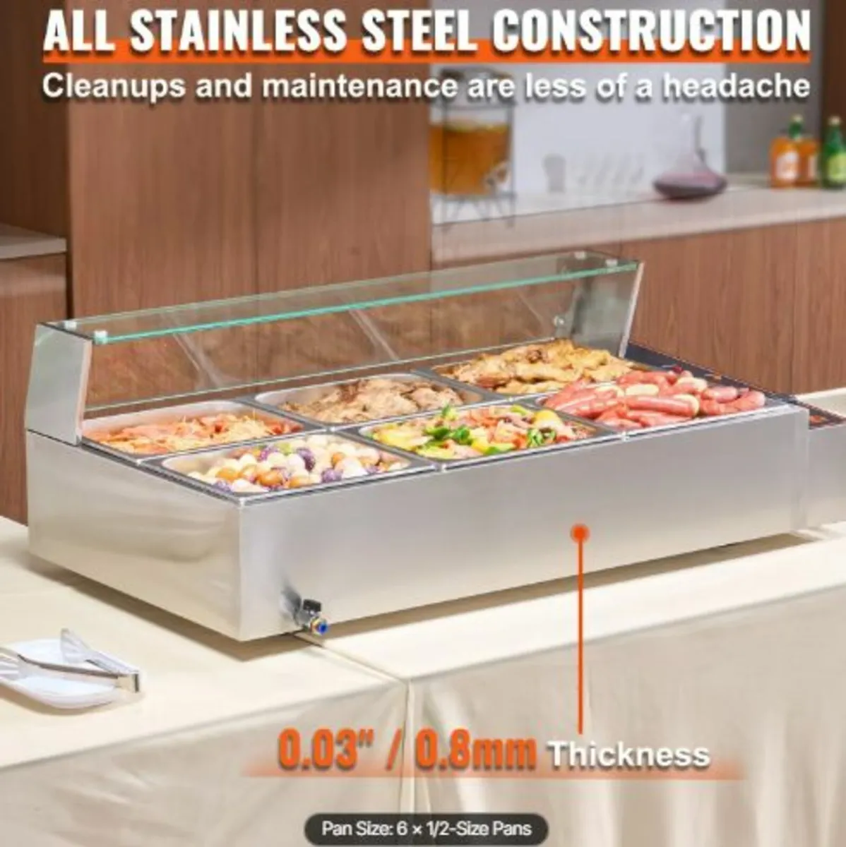Commercial Electric Food Warmer Countertop Buffet - Image 3