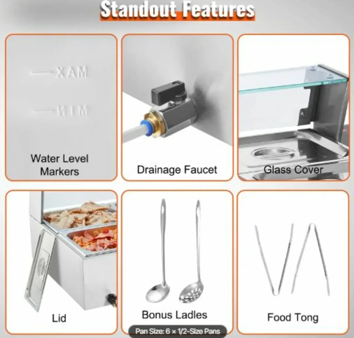Commercial Electric Food Warmer Countertop Buffet - Image 4