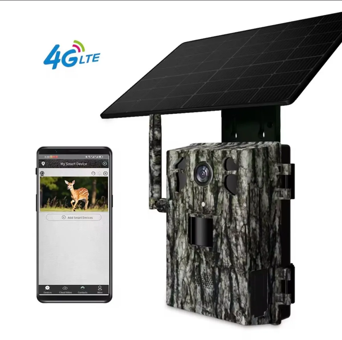 Cellular 4G Trail Camera Solar Powered Hunting . - Image 1