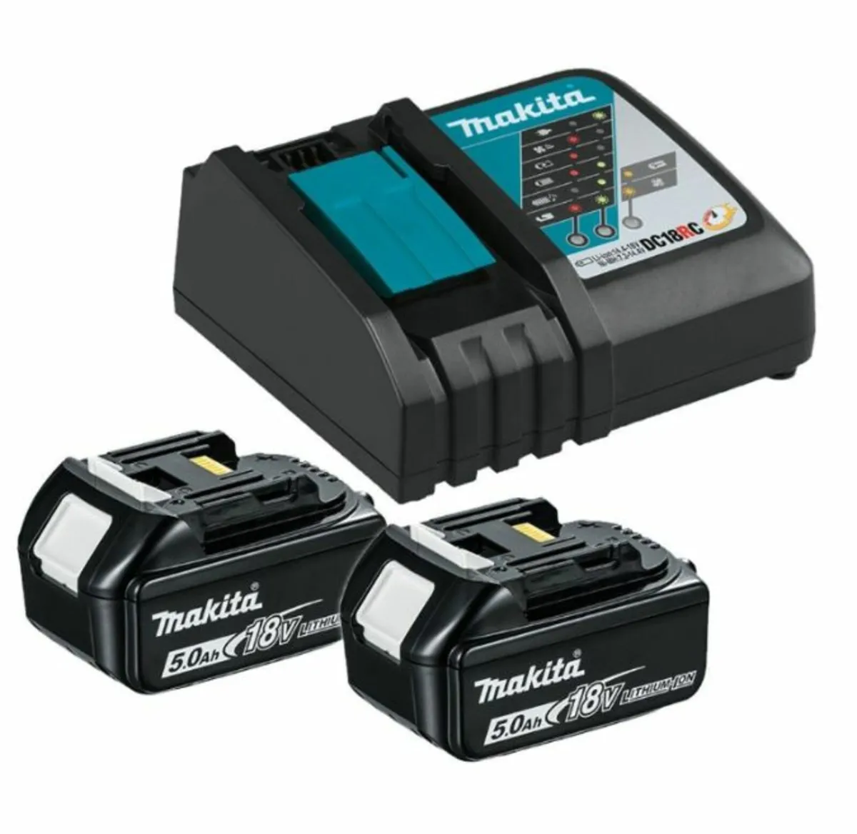 Makita 18v 2 X 5ah Battery & Charger Set BL1850