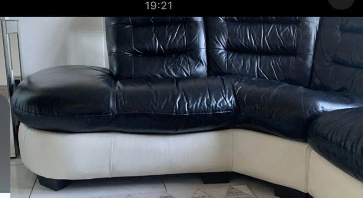 Leather corner sofa - Image 3