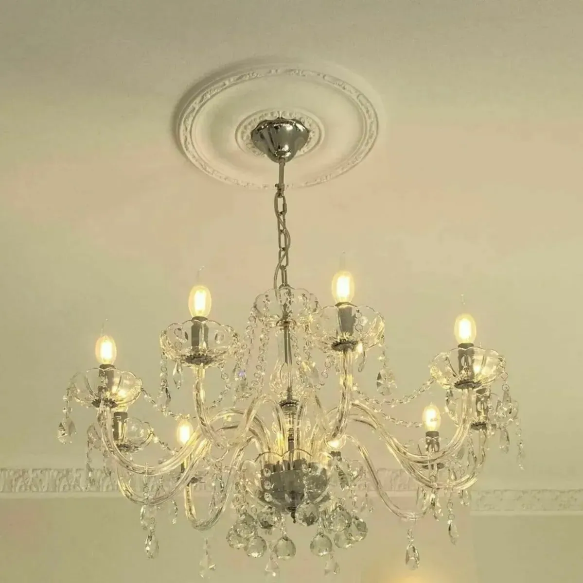 Chandelier Modern Crystal 10 Lights Clear - Image 2