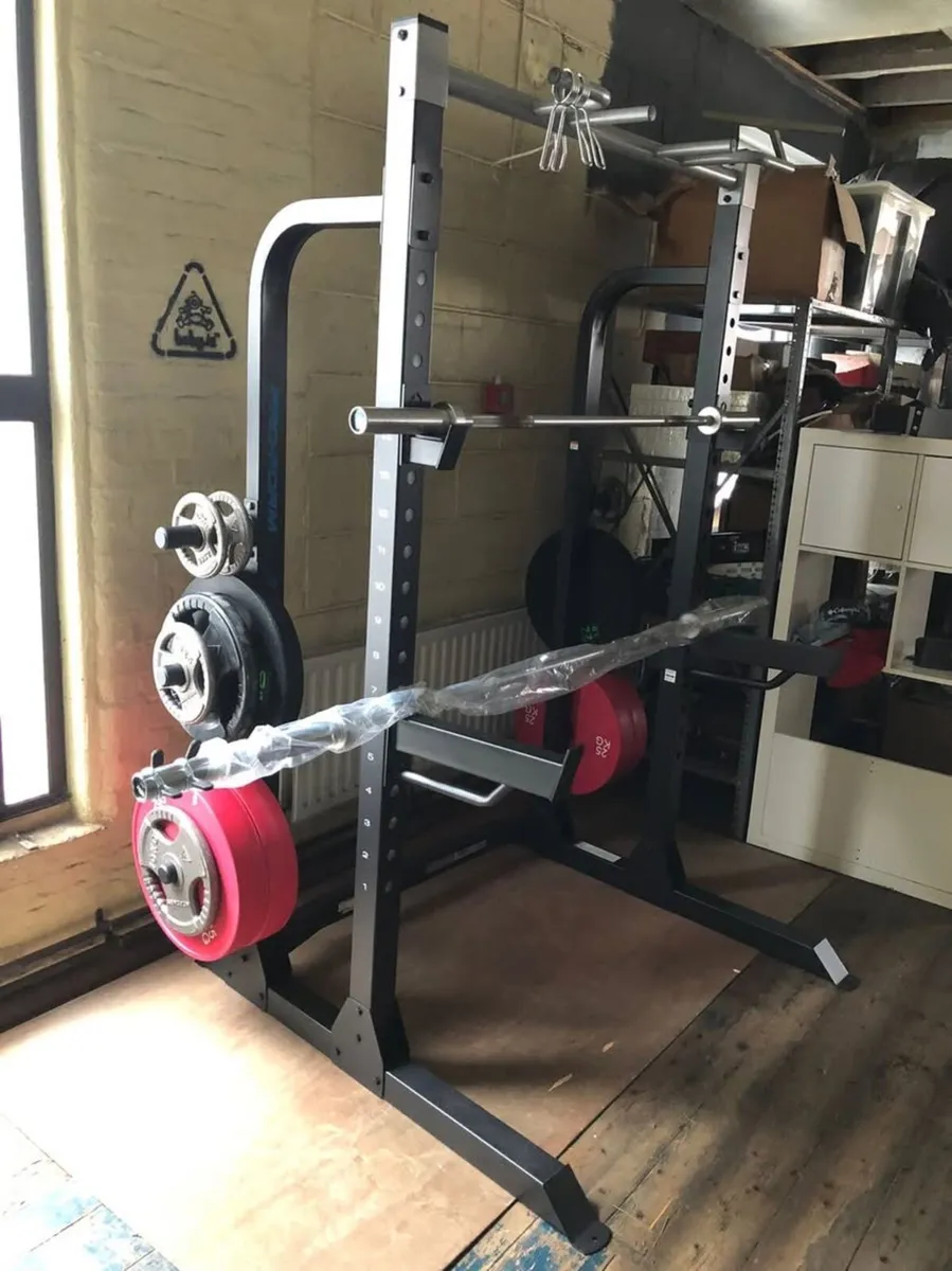 Squat and Bench Frame - Large Black Gym Rack