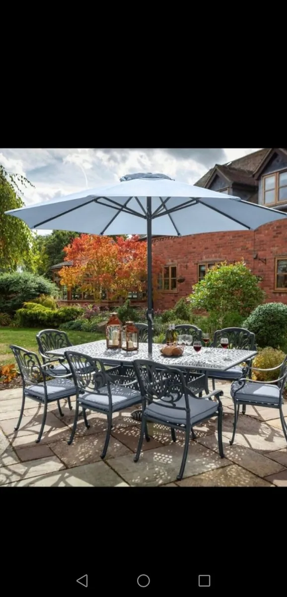 Brand New Hartman Antique Grey Cast Alum 8 Seater - Image 1