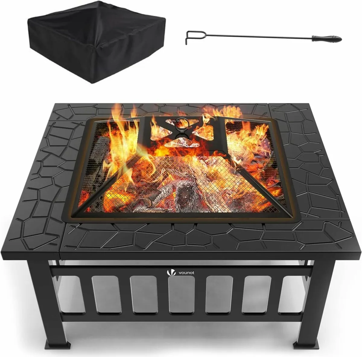 Outdoor Fire Pit – Grill Grate Spark Guard  Cover - Image 1