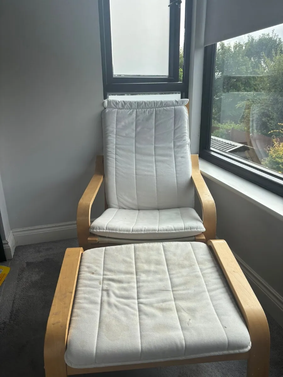 Ikea Armchair and Footstool - Image 1
