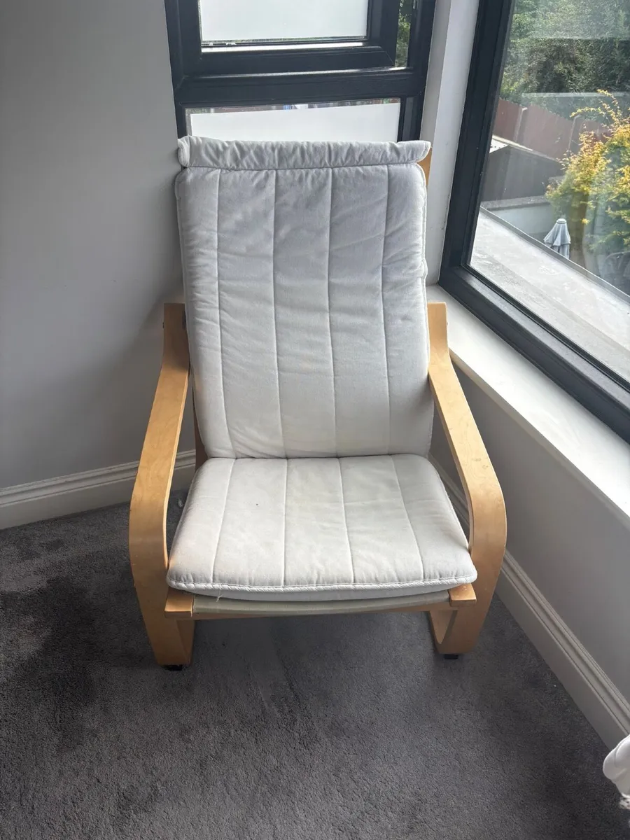 Ikea Armchair and Footstool - Image 2