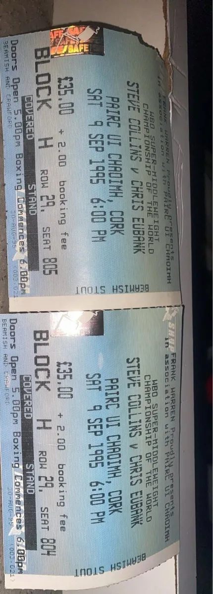 1995 sep 9 Steve Collin’s v Chris Eubank boxing