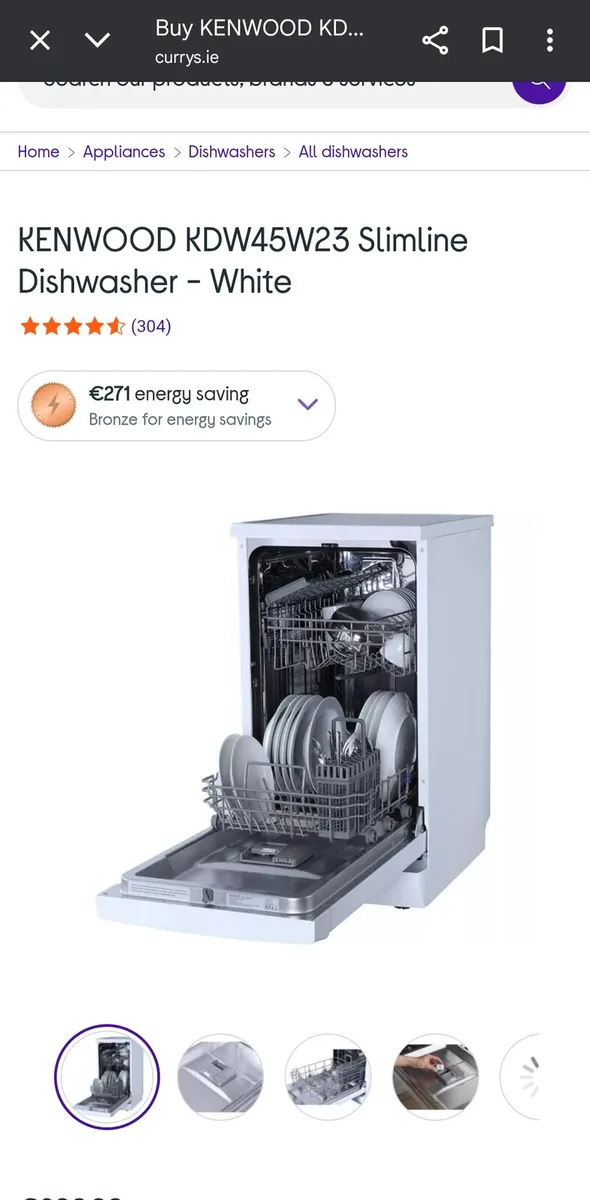 Slimline Dishwasher 45cm - Image 1