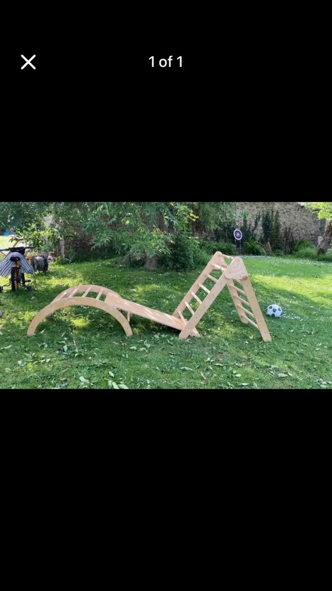 Trio wooden climbing frame