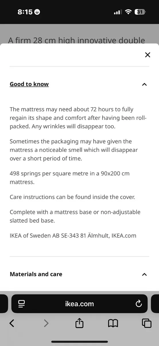 ikea king mattress - Image 2