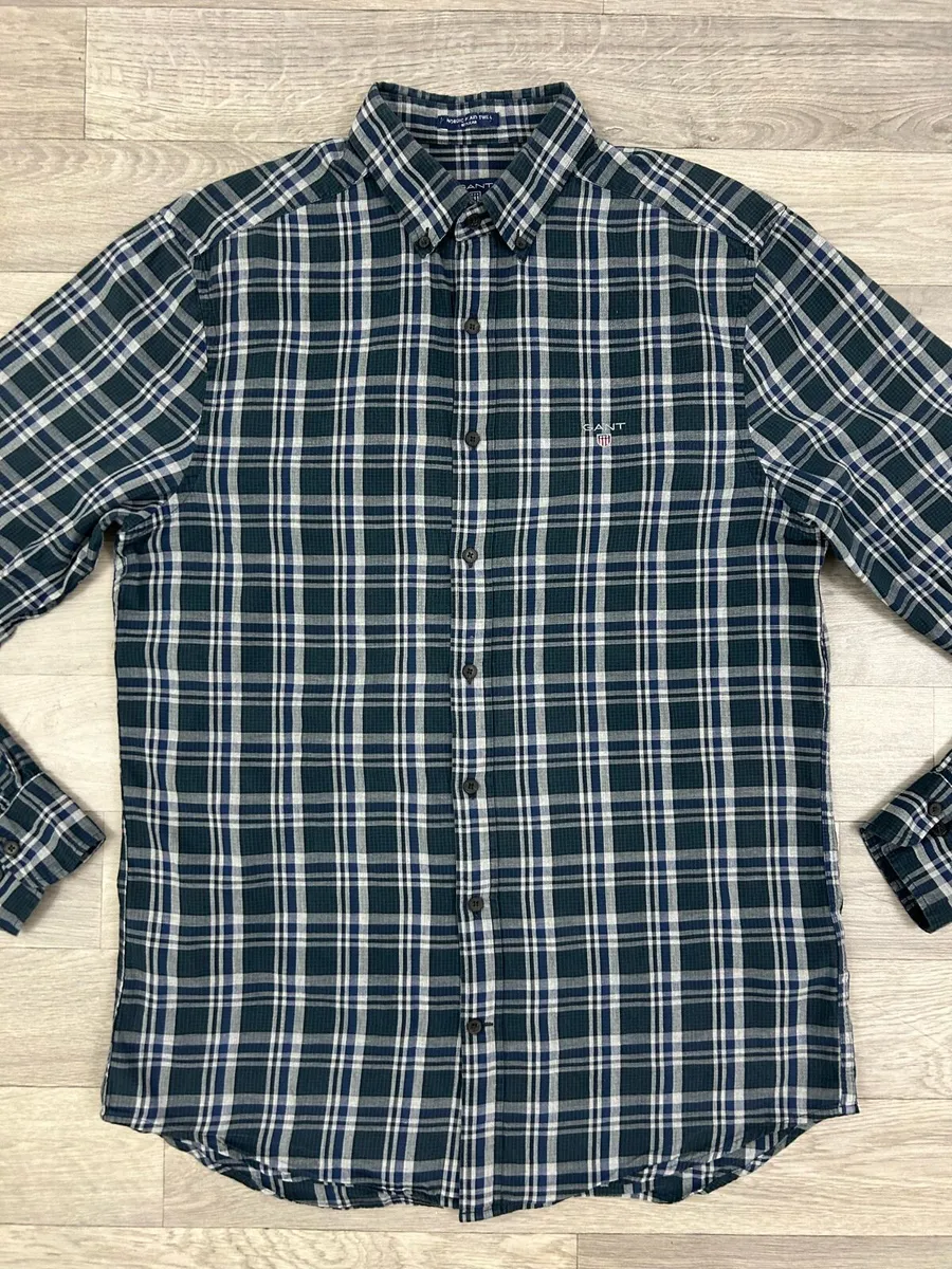 Gant Button Down Check Twill Shirt Mens Medium - Image 2