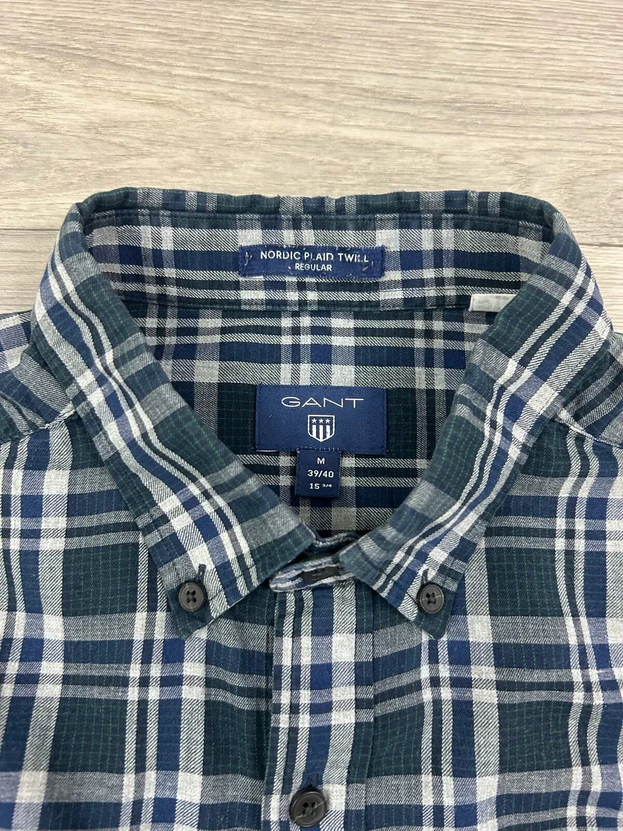 Gant Button Down Check Twill Shirt Mens Medium - Image 4