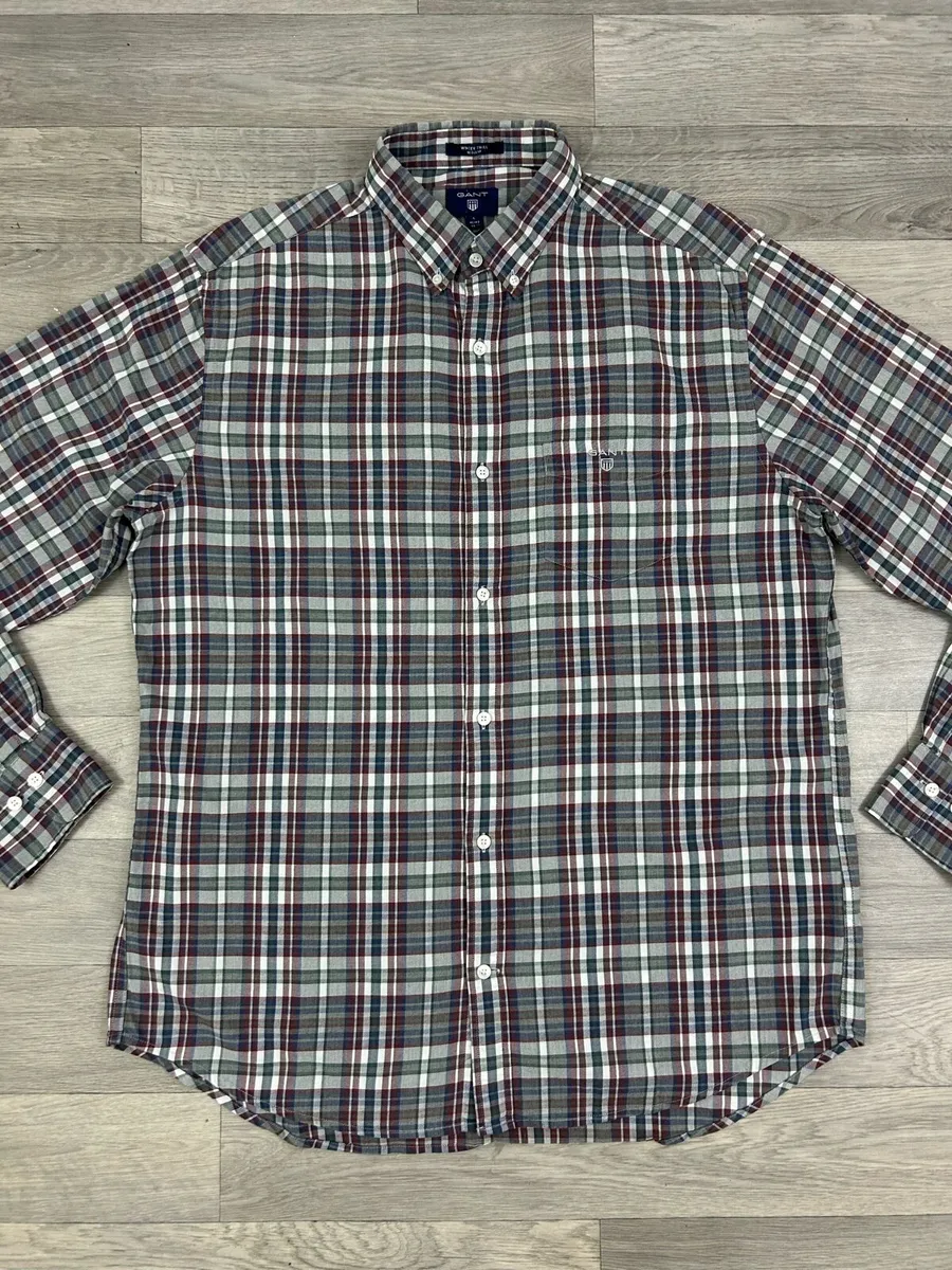 Gant Button Down Check Twill Shirt Mens Large - Image 2