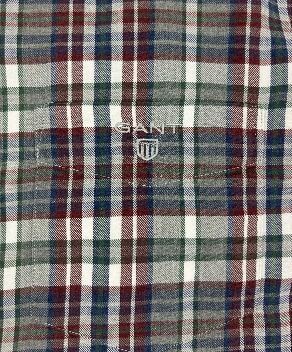 Gant Button Down Check Twill Shirt Mens Large - Image 3