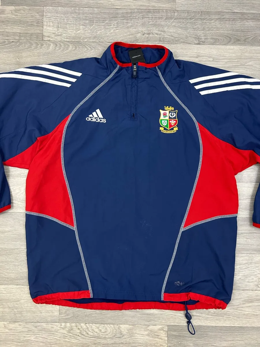 Vintage 2005 Lions Half Zip Rugby Jacket Mens S/M - Image 2