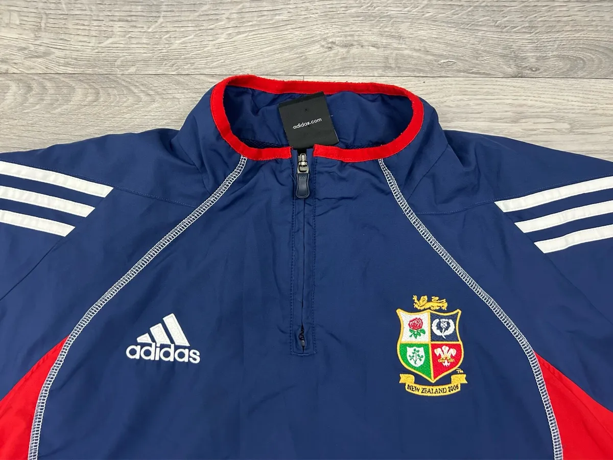 Vintage 2005 Lions Half Zip Rugby Jacket Mens S/M - Image 3
