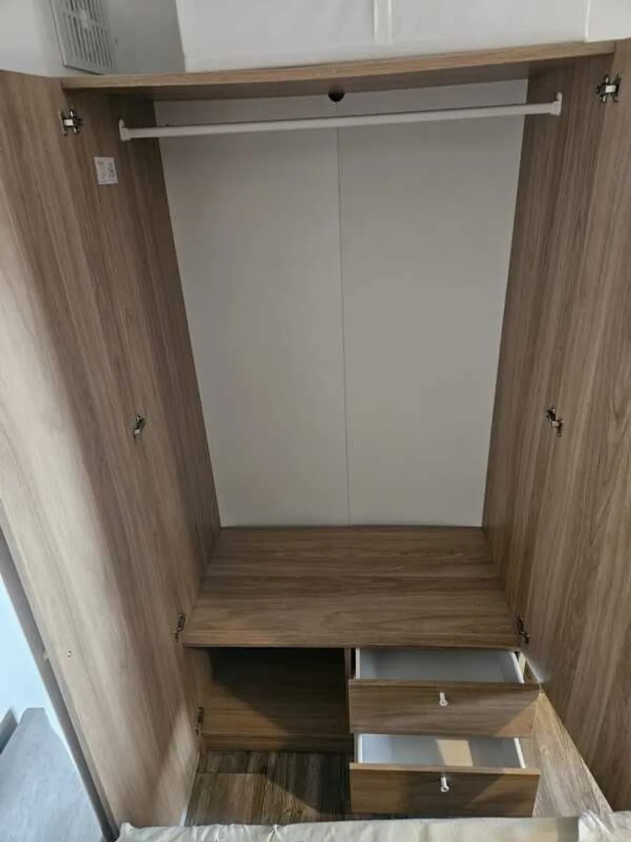 IKEA VILHATTEN Wardrobe 2 Doors 2 Drawers Oak Effect 98x57x190 cm - Image 2