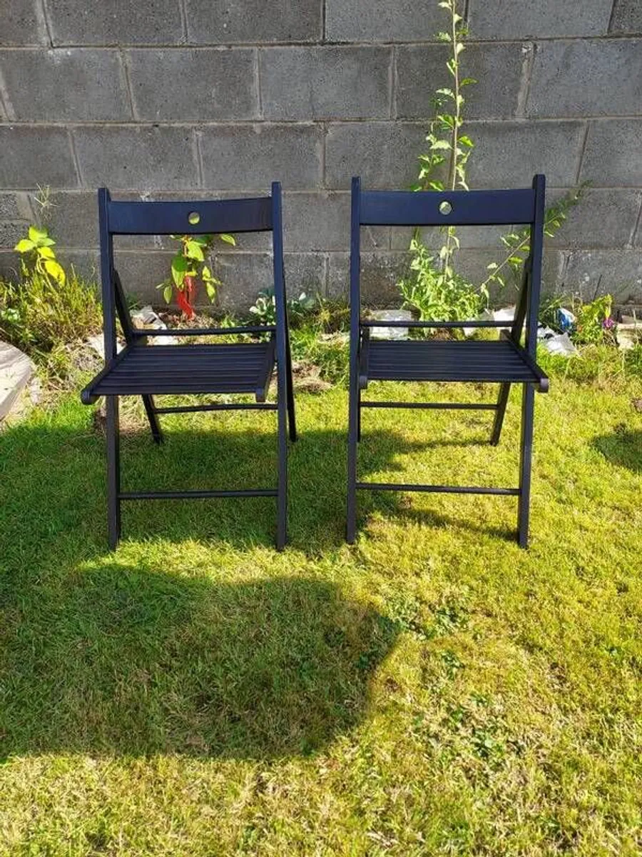 Chairs  wooden folding ikea x 5 - Image 1