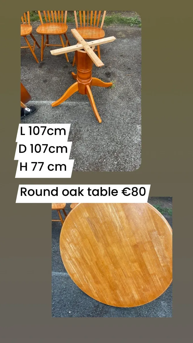 Round wooden kitchen table €80 - Image 1