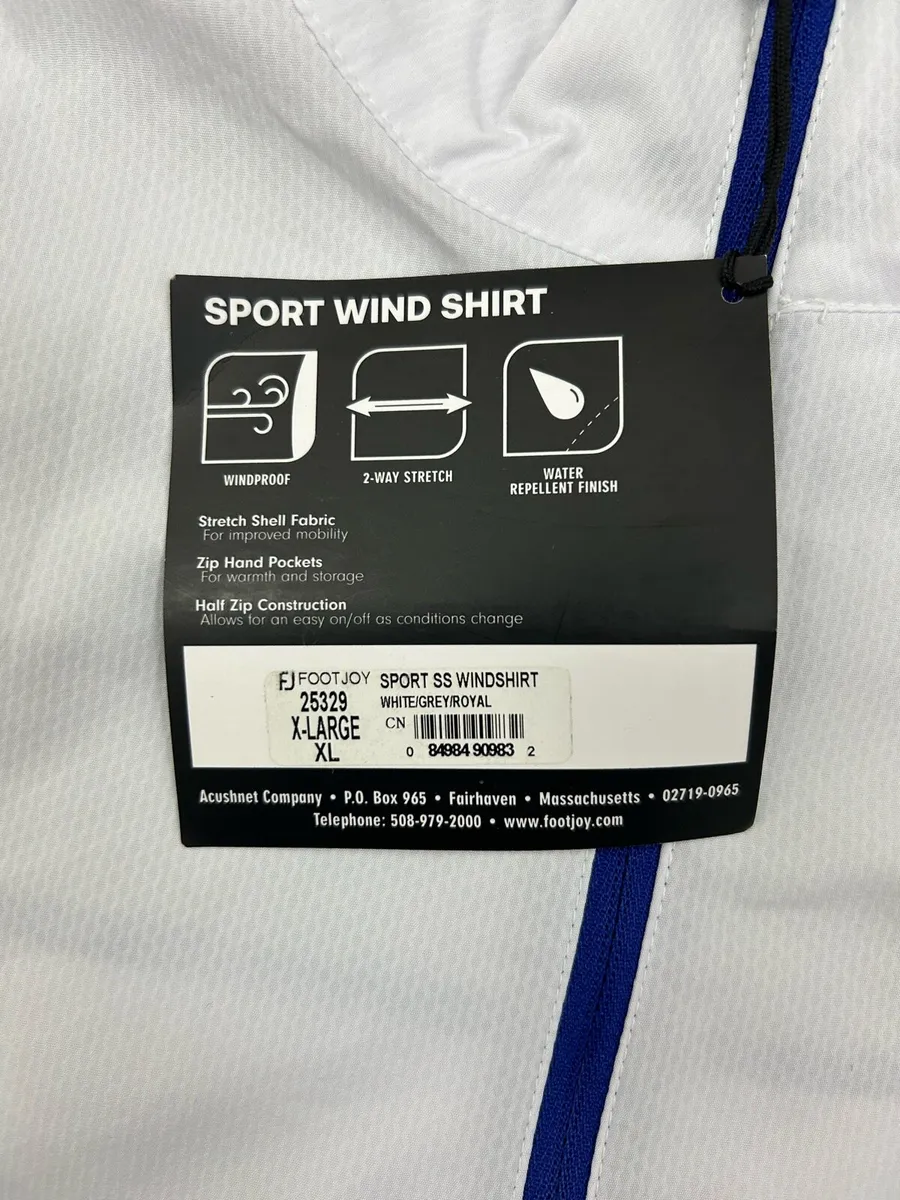 NEW FootJoy FJ Half Zip Windbreaker Jacket Mens XL - Image 4