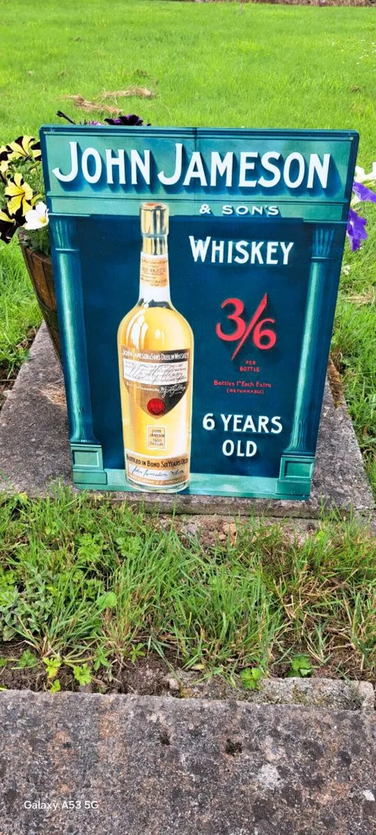 Large  jamson metal sign