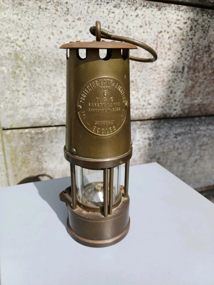 Antique Brass Miners Lamp - Image 1