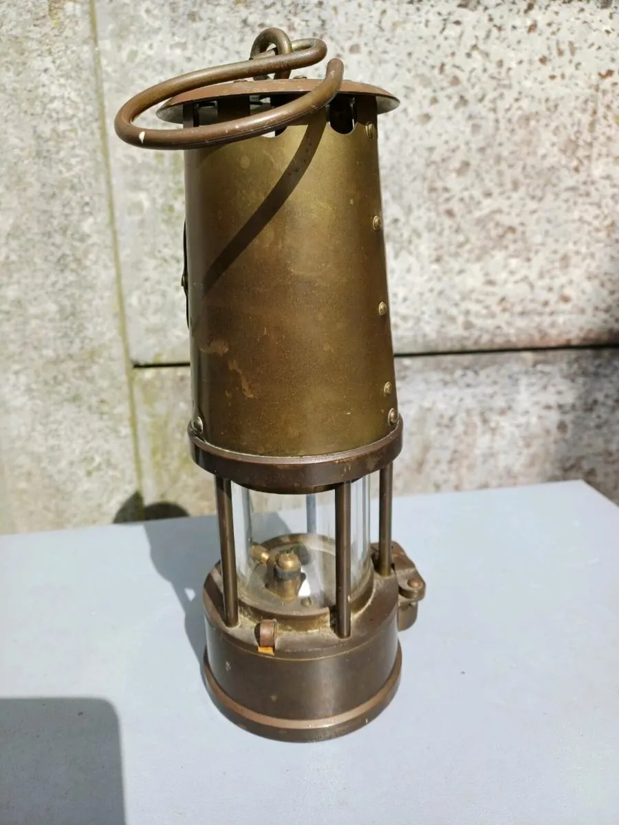 Antique Brass Miners Lamp - Image 3