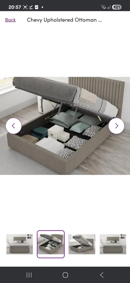 Grey Double Bed BRAND NEW - Image 3