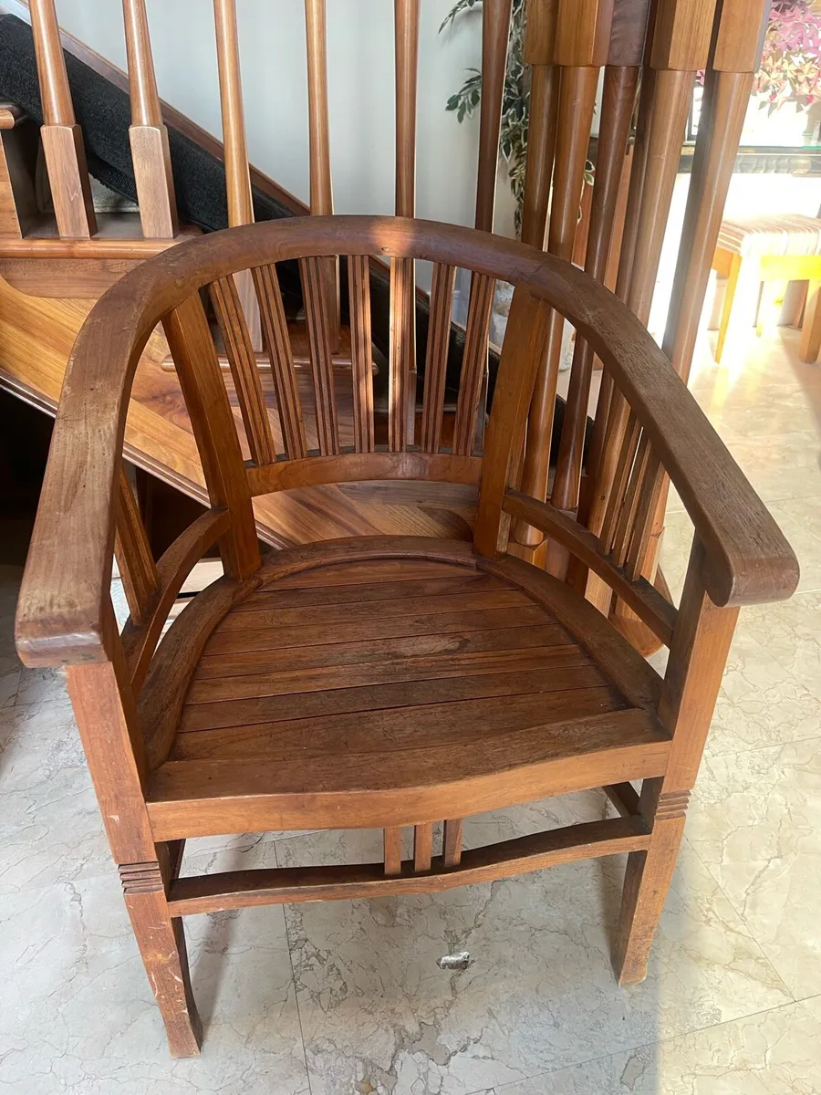 Stunning Very Solid Wooden Dining Carver Chair - Image 2