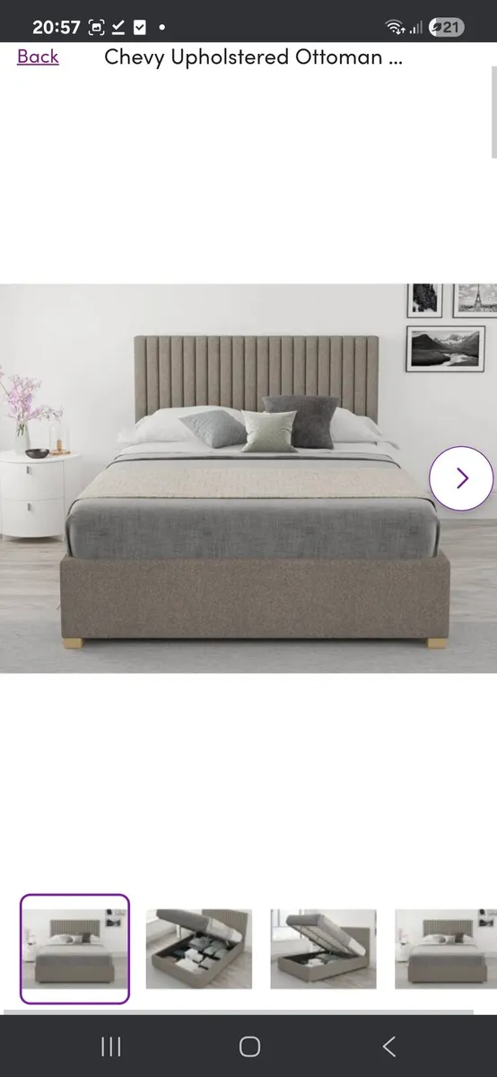 Grey Double Bed BRAND NEW - Image 2