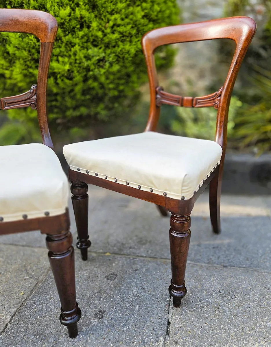 Pair of Victorian Balloon Back Chairs- Circa 1870 - Image 3