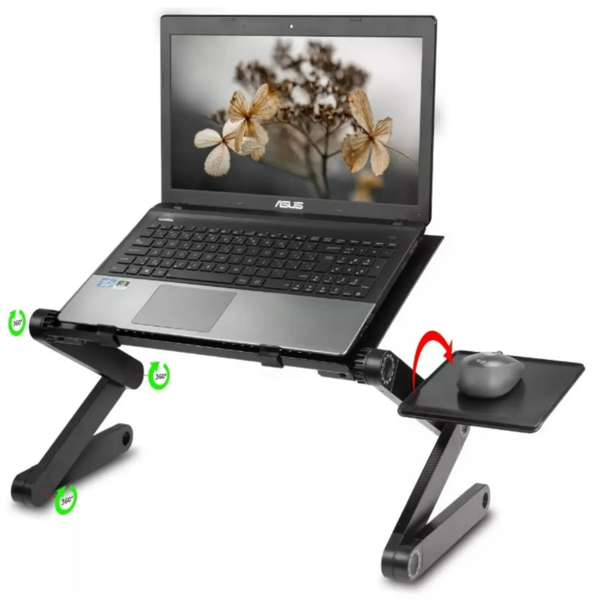 Folding Laptop Stand Riser Tray Table Desk NEW - Image 2