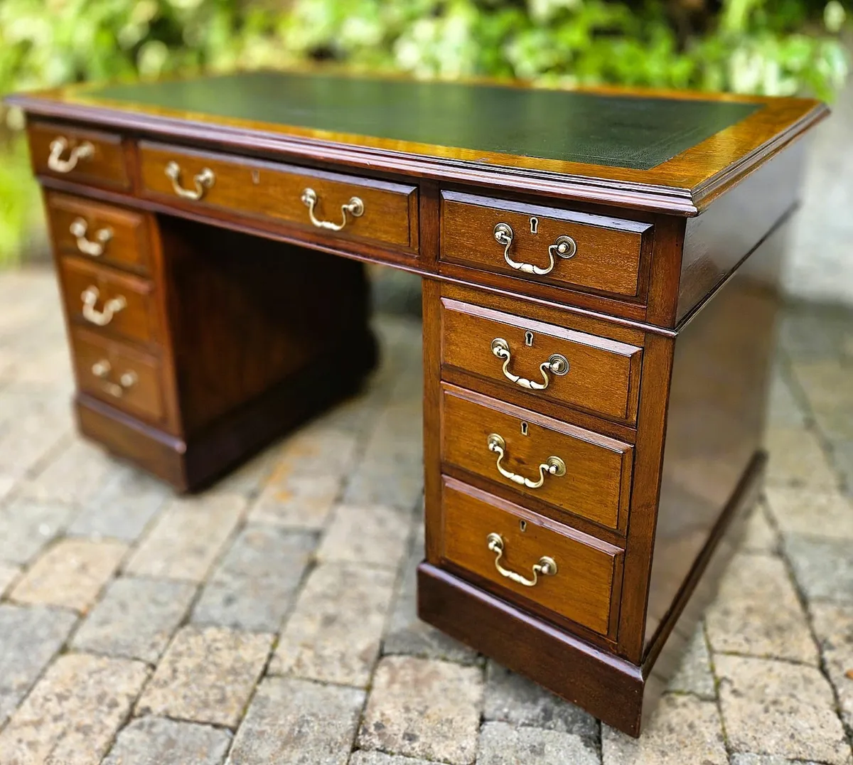 Victorian Twin Pedestal Desk- Circa 1870 - Image 1